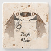 ハイノートこうもりお気に入りの曲 ストーンコースター (正面)