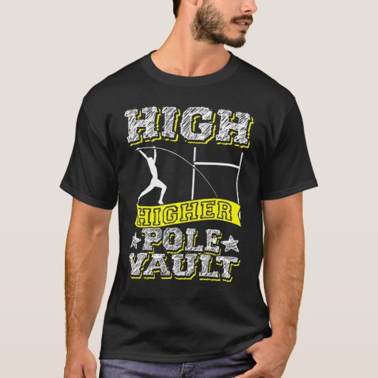 ハイハイポール棒高跳び陸上競技 Tシャツ (正面)
