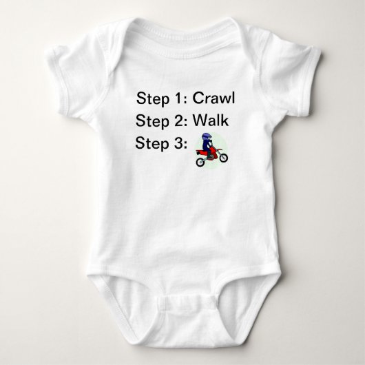 ハイハイ ウォーク モトクロス ベビーボディスーツ (正面)