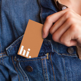 ハイハローテラコッタクリーンシンプルタイポグラフィカジュアル 名刺