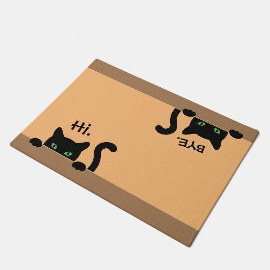 ハイバイキャットフォーマット新しいホームギフト結婚ズギフトバス ドアマット (アングル)