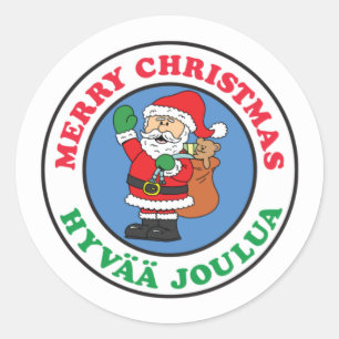 ハイバジュルアフィンランドクリスマスサンタ ラウンドシール