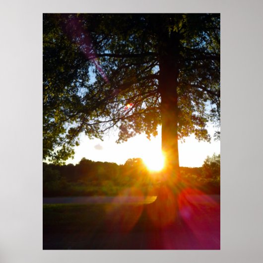 ハイバンクス地下鉄公園でサンセット、コロンバス、オハイオ ポスター (正面)