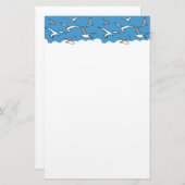 ハイバ飛んでいるーズデザイン 便箋 (正面/裏面)