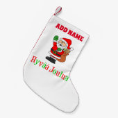 ハイバ・ジュルアパーソナライズされた・ネーム・フィンランド スモールクリスマスストッキング (正面 (吊り時))