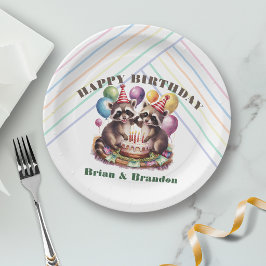 ハイパイブレスマップチュー双子お誕生日おめでとう ペーパープレート