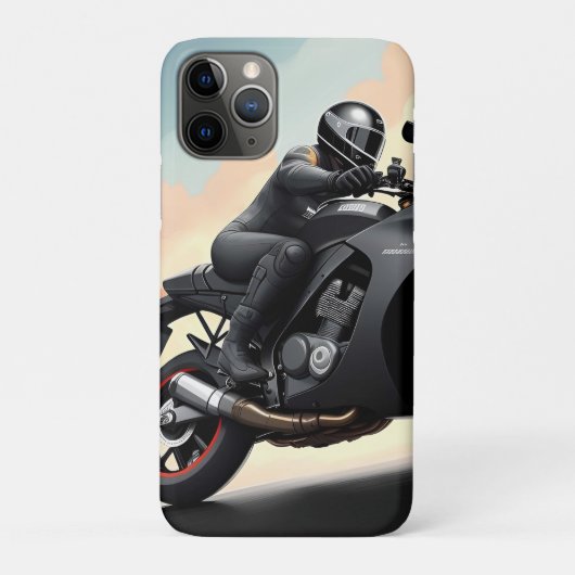 ハイパフォーマンスバイクに乗るオートバイ Case-Mate iPhoneケース (裏)