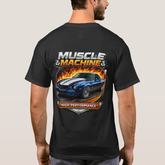 ハイパフォーマンス ビンテージカーアート Tシャツ (裏面)