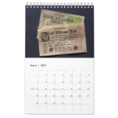 ハイパーインフレ通貨収集ウォールカレンダ カレンダー (3月 2027)