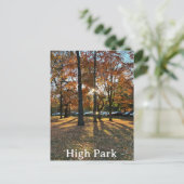 ハイパークの秋夕日のはがき ポストカード (スタンド正面)