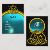 ハイパードラゴンアクアマリンモノグラムブルーブラックイエロー 名刺 (正面/裏面)