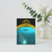 ハイパードラゴンアクアマリンモノグラムブルーブラックイエロー 名刺 (スタンド正面)