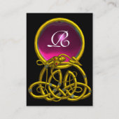 ハイパードラゴンアメジストモノグラムパープルピンク黄色 名刺 (裏面)