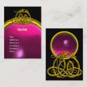 ハイパードラゴンアメジスト、明るい紫色のピンク色 名刺 (正面/裏面)