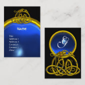 ハイパードラゴンサファイアモノグラムブルーブラックイエロー 名刺 (正面/裏面)