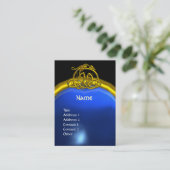 ハイパードラゴンサファイアモノグラムブルーブラックイエロー 名刺 (スタンド正面)