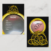 ハイパードラゴンパールモノグラムピンクブラックイエロー 名刺 (正面/裏面)