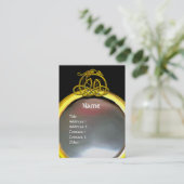 ハイパードラゴンパールモノグラムピンクブラックイエロー 名刺 (スタンド正面)