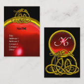 ハイパードラゴンルビーモノグラム赤黒黄 名刺 (正面/裏面)