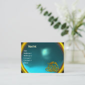 ハイパードラゴン,アクアマリン,明るい青 名刺 (スタンド正面)