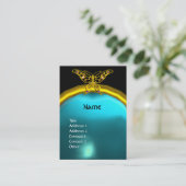 ハイパーバタフライアクアマリンモノグラムブルー 名刺 (スタンド正面)