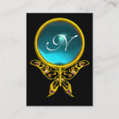 ハイパーバタフライアクアマリンモノグラムブルー 名刺 (裏面)