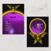 ハイパーバタフライアメジストモノグラム黄紫 名刺 (正面/裏面)