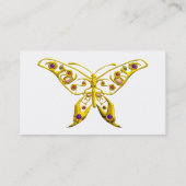 ハイパーバタフライジュエルカラフル、宝石ホワイト 名刺 (裏面)