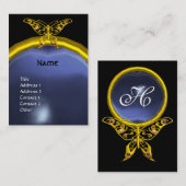 ハイパーバタフライトパーズモノグラムブルー 名刺 (正面/裏面)