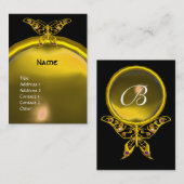 ハイパーバタフライトパーズモノグラム黒黄 名刺 (正面/裏面)