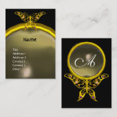 ハイパーバタフライ瑪瑙モノグラム黄灰黒色 名刺 (正面/裏面)