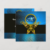 ハイパーバタフライ モノグラム, ウェーブ ブルーサファイア 招待状 (正面/裏面)