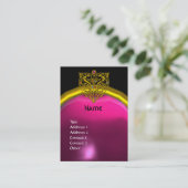 ハイパーバレンタインアメジストモノグラムイエローピンク 名刺 (スタンド正面)