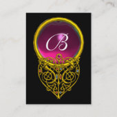 ハイパーバレンタインアメジストモノグラムイエローピンク 名刺 (裏面)