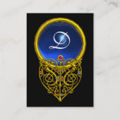 ハイパーバレンタインサファイアモノグラムイエローブルー 名刺 (裏面)