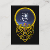 ハイパーバレンタインデートパズモノグラムイエローブルー 名刺 (裏面)