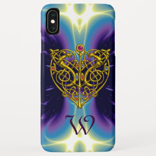 ハイパーバレンタインモノグラムピンク明るい赤紫色紫 Case-Mate iPhoneケース (裏面)