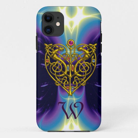 ハイパーバレンタインモノグラムピンク明るい赤紫色紫 Case-Mate iPhoneケース (裏面)