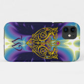 ハイパーバレンタインモノグラムピンク明るい赤紫色紫 Case-Mate iPhoneケース (裏面(横))
