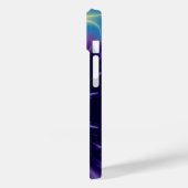 ハイパーバレンタインモノグラム/金ゴールドハート（紫の青） Case-Mate iPhoneケース (裏面 / 左)