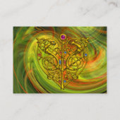 ハイパーバレンタイン、オレンジ色の赤い黄色 名刺 (裏面)