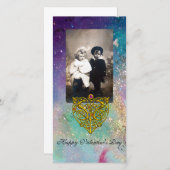 ハイパーバレンタイン、ブルーグリーン金ゴールドきらめき シーズンカード (正面/裏面)