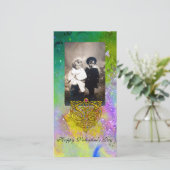 ハイパーバレンタイン、紫の緑の金ゴールドきらめき シーズンカード (スタンド正面)