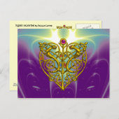 ハイパーバレンタイン/金ゴールドケルトハート シーズンポストカード (正面/裏面)