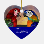 ハイパーパロッツブルーサファイアジェムモノグラムラブ セラミックオーナメント (裏面)