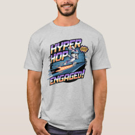 ハイパーホップ起動 - レトロゲーマーうさぎ スピードブースト Tシャツ