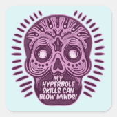 ハイパーボおもしろいル英語 スクエアシール (正面)