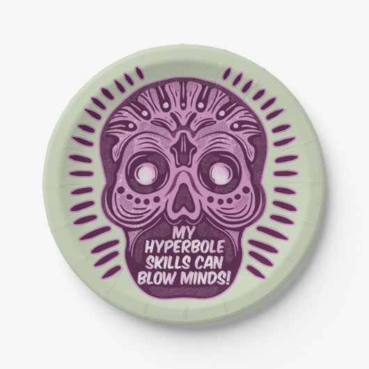 ハイパーボおもしろいル英語 ペーパープレート (正面)