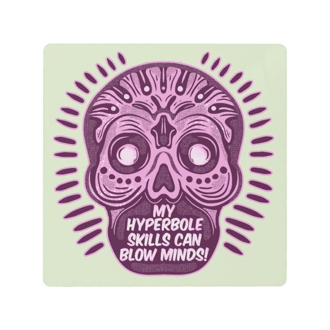 ハイパーボおもしろいル英語 メタルプリント (正面)