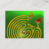 ハイパーラビリンスエメラルド、赤い黄色の緑 名刺 (裏面)